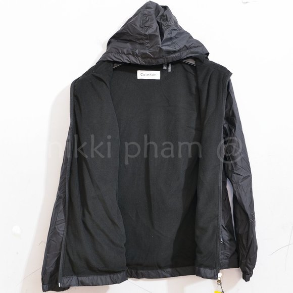 Calvin Klein Womens Zip Front Windbreaker black - Picture 6 of 9